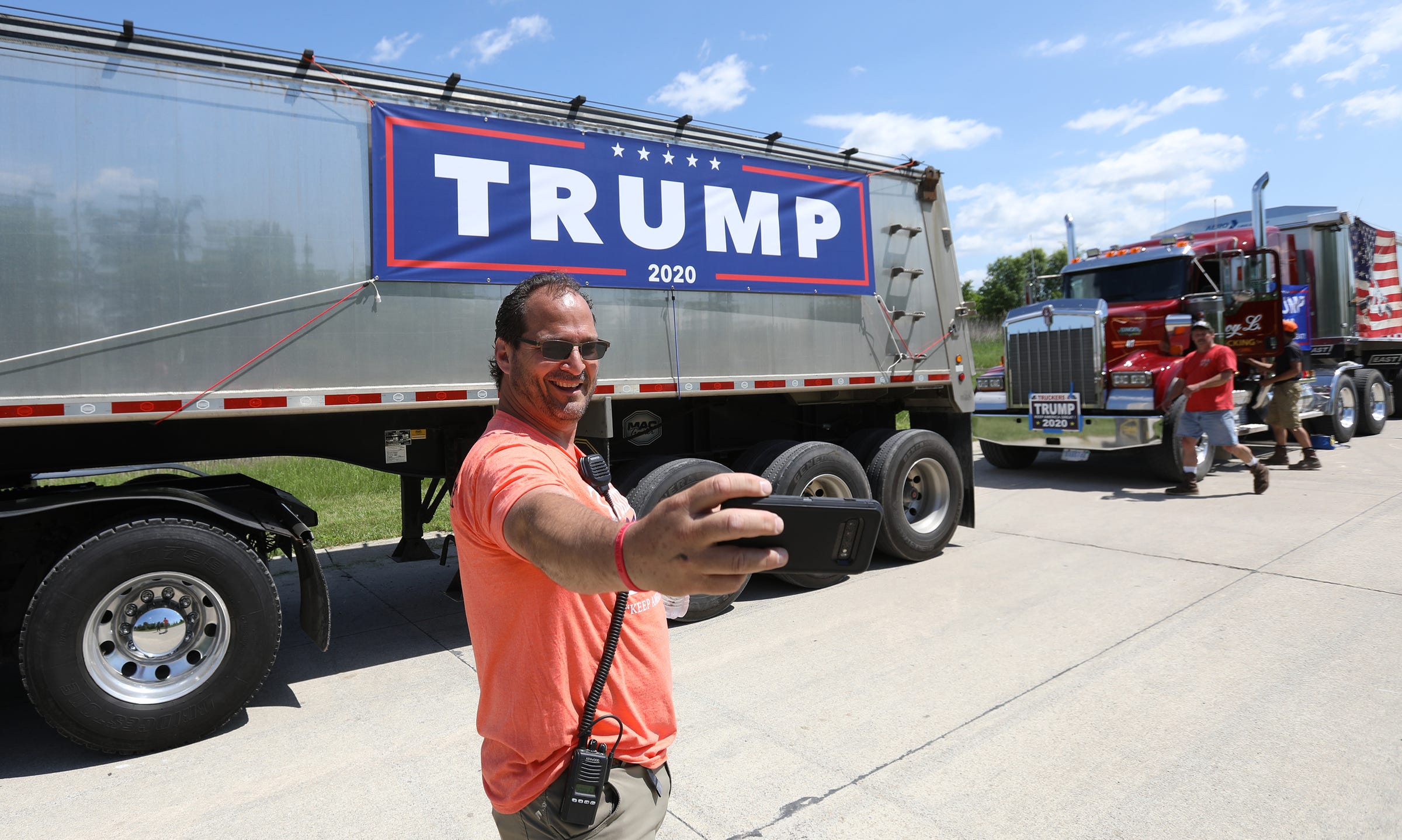 Shelby Township Road Rally To Support Donald Trump Draws Hundreds