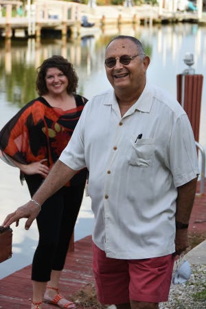 Dr. Michael Meguid and podcast producer Rebeca Seitz. A Marco Island surgeon has had his unique life made into a podcast by a Marco Island production company.