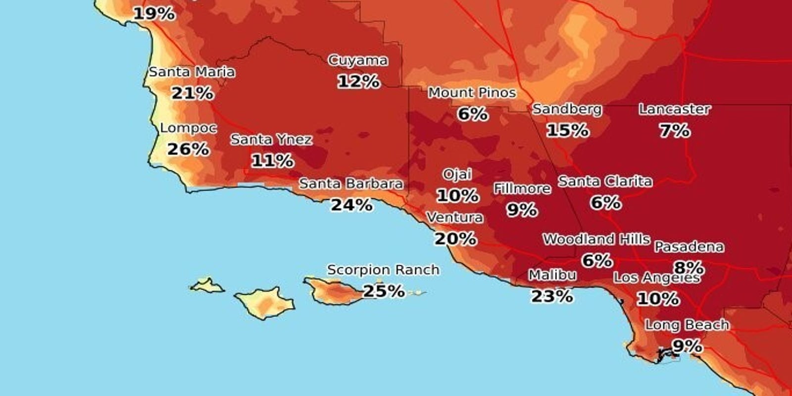 Red flag warning issued for Ventura County as hot, dry weather blows in