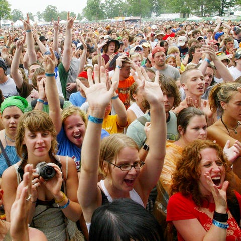 Scattered rain showers didn't keep away the fans a
