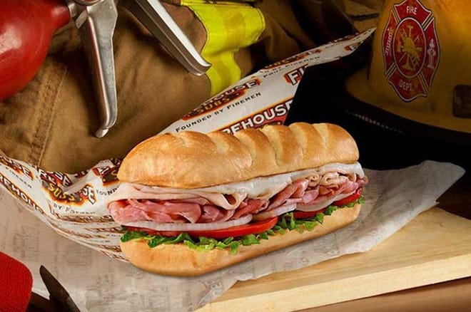 A hook and ladder sub with honey ham, roast turkey breast and a melt of Monterey Jack is a signature sandwich at Firehouse Subs. The new Reno outpost of the chain opened May 15 in South Reno.