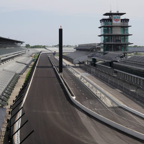 The Indianapolis Motor Speedway is empty on May 24