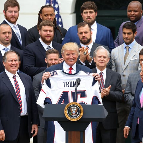 President Donald Trump during a ceremony celebrati