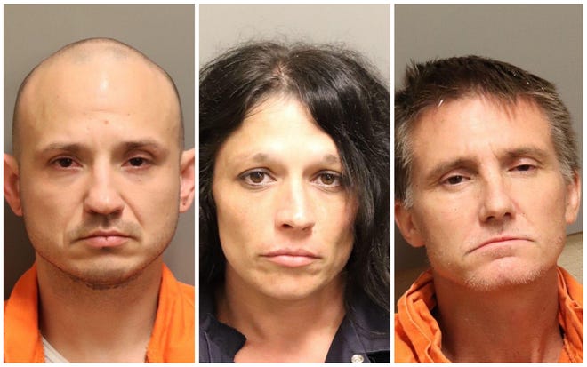 Corey Colley, Tracy Sue Horton and James Arnette were each charged with trafficking meth.