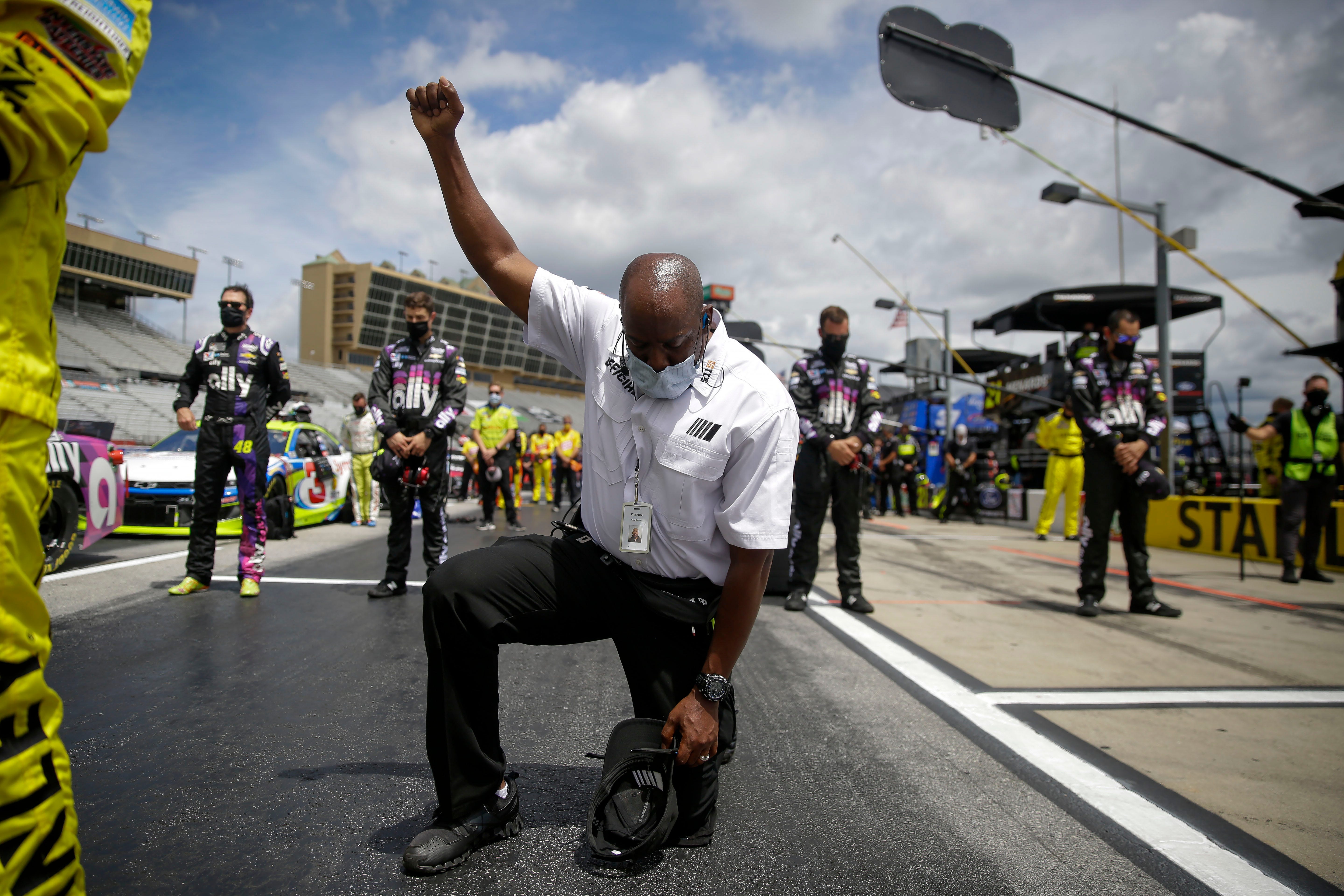 NASCAR official details why he took a knee during national anthem