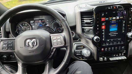 The 2020 Ram 2500 Power Wagon is full of goodies like 12-inch screen, rotary shifter, and adaptive cruise control on the steering wheel.
