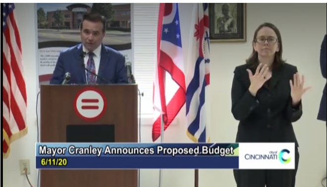 Mayor John Cranley announces proposed budget (CitiCable)
