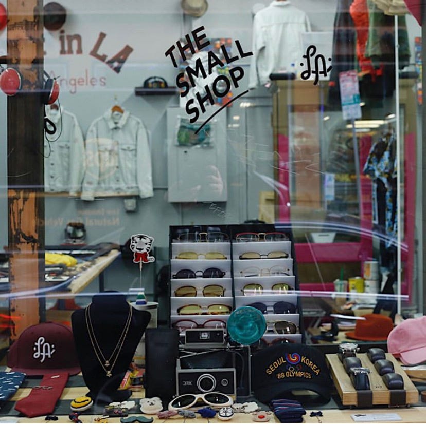 The front window of The Small Shop LA before the protests.