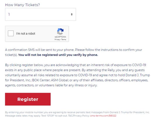 Trump Campaign Asks Rally Goers To Waive Covid 19 Liability