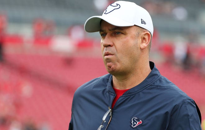 Houston Texans head coach Bill O'Brien prior to a game against the Tampa Bay Buccaneers at Raymond James Stadium. The Houston Texans fired coach and general manager Bill O’Brien on Monday.