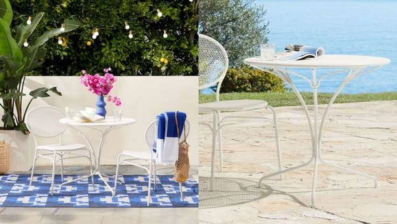This dainty outdoor table is perfect for cosplaying as a European tourist.