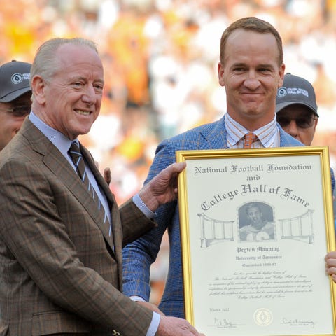 Archie Manning and Peyton Manning in 2017.
