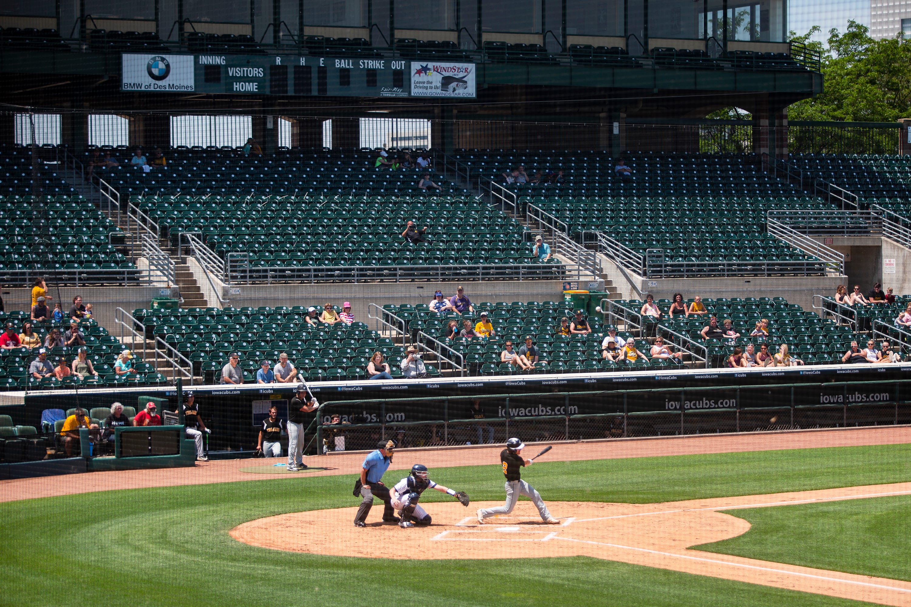 Two Iowa high schools played a baseball game Monday. It was the nation