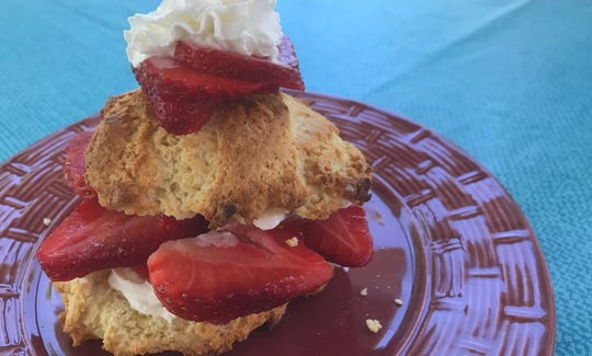 Golden brown, a little crunchy, dense and a hint of sweet makes these shortcakes worthy of ripe strawberries.