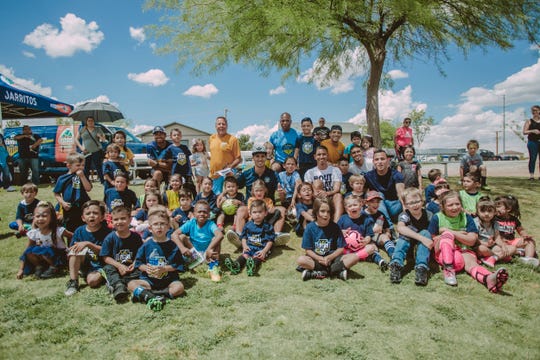 Local youth soccer players participate in a recent camp hosted by the El Paso Locomotive
