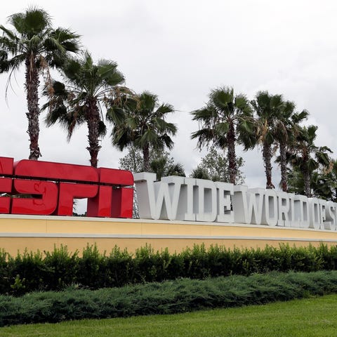 A sign marking the entrance to ESPN's Wide World o