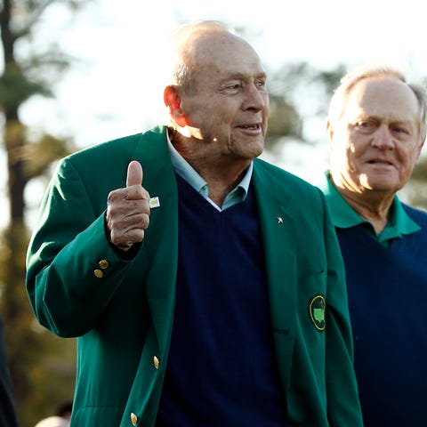 Arnold Palmer was an honorary starter at The Maste