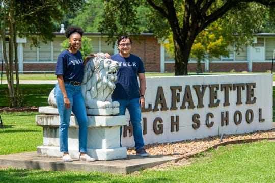 Lafayette High School graduates Peyton Sias and Jeff Pham will attend Yale University in the fall. Wednesday, June 17, 2020.