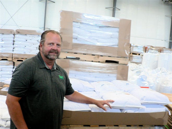 Owner Tim Jacobson is proud of his new construction from where outgoing products are stored and shipped.