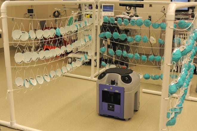 The Ohio Department of Health selected Genesis as a regional center of care and supplied the hospital with a Bioquell machine. The CDC-approved machine uses hydrogen peroxide vapor technology to disinfect N95 masks.