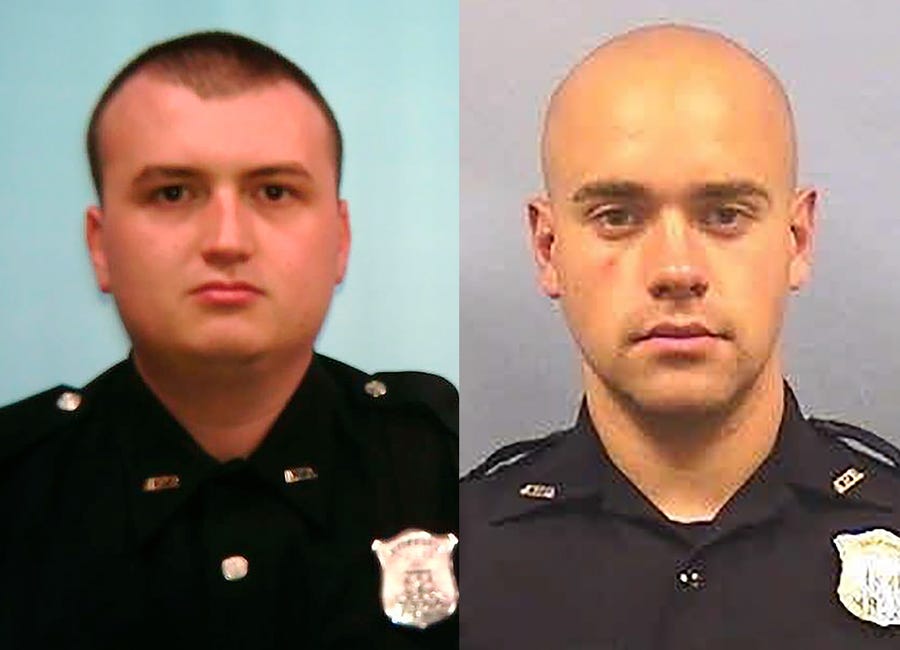 Atlanta Police Department officers Devin Brosnan, left, and Garrett Rolfe. Both were involved in the shooting death of Rayshard Brooks.