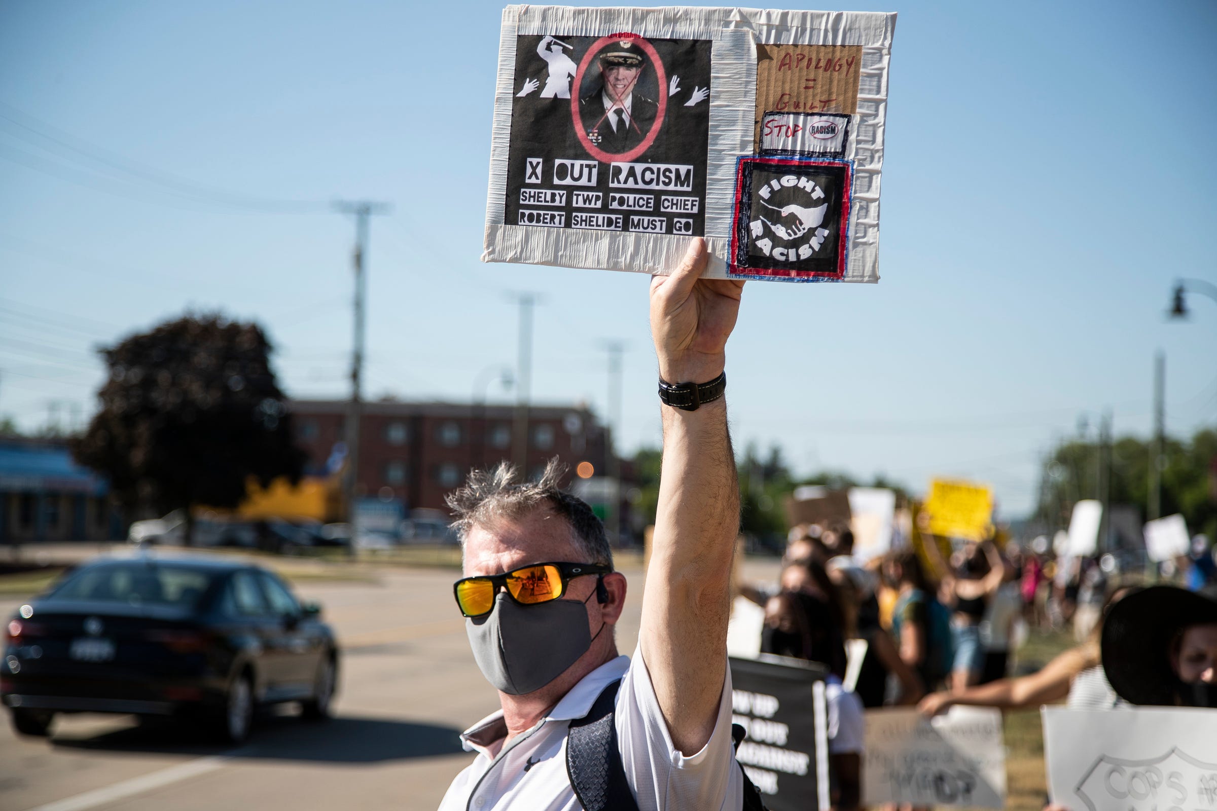 Protesters: Pickup driver tried to run us over in Shelby Twp.