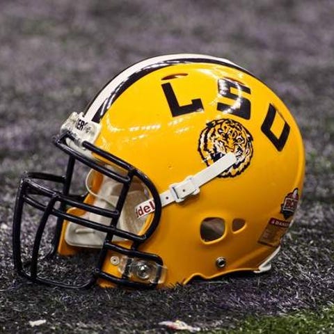 LSU football stock photo
