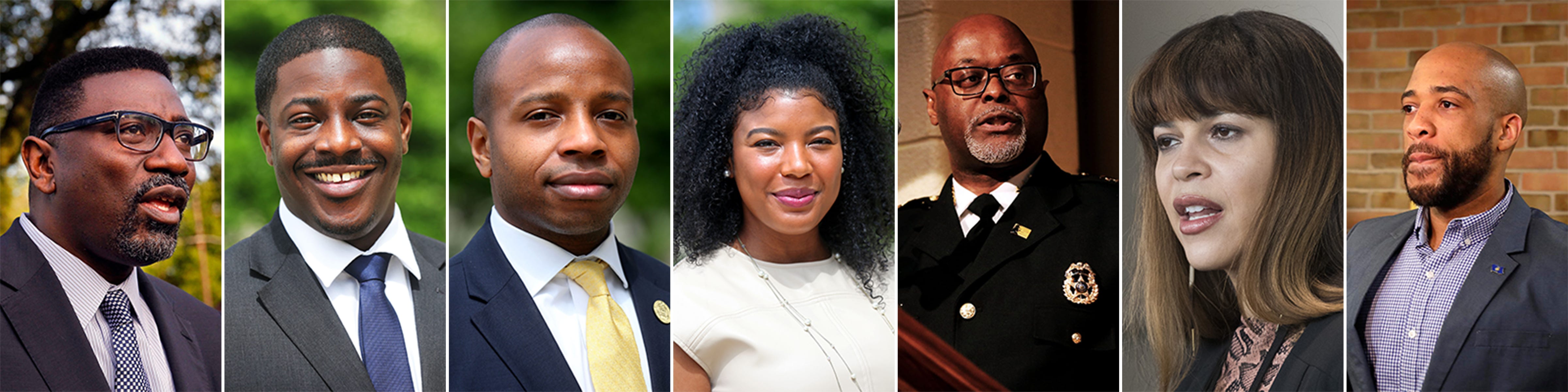 From left: Keith Posley, David Crowley, Chevy Johnson, Marciella Nicholson, Earnell Lucas, Jeanette Kowalik and Mandela Barnes.