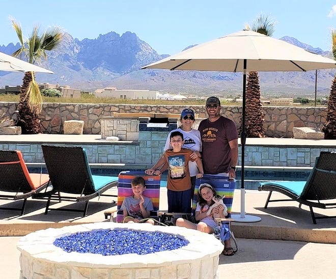 The McGarvey family is happy to have their pool and appliances connected to natural gas supplied by LCU. Jeremy McGarvey is the very first customer in the Talavera Subdivision (located behind "A" Mountain) to be connected to LCU natural gas.