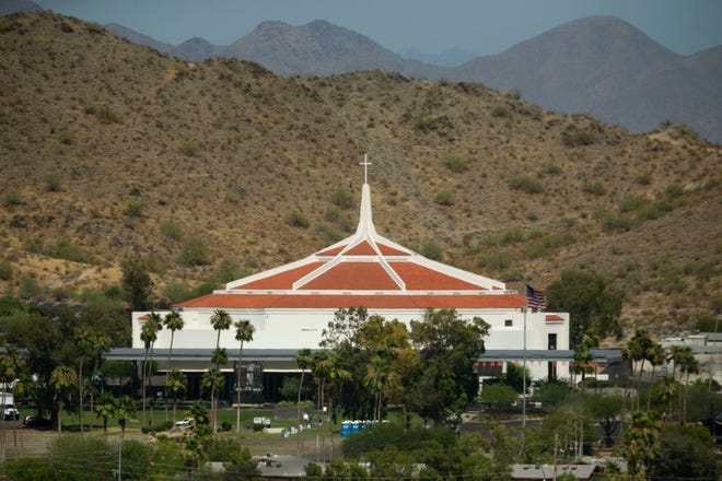 Dream City Church in Phoenix on June 22, 2020, the day before the Students for Trump event where President Donald Trump will speak at Dream City Church.