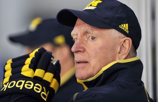 Red Berenson won two NCAA titles as Michigan's hockey coach, and also spent 17 seasons in the NHL as a player.