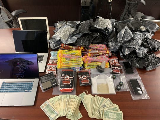 Evidence seized from drug bust at Hyatt Place Hotel in Fort Myers on Tuesday, June 23, 2020.