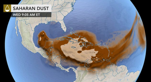 Sahara Sand Cloud Map Sahara Dust Storm Path Nears Us Gulf Coast, Texas: What To Expect Sahara Sand Cloud Map Sahara Dust Storm Path Nears Us Gulf Coast, Texas: What To Expect
