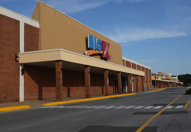 The closed Big Kmart in Pike Creek shopping center in June 2020. The largest anchor store of the shopping center has been vacant since 2019.