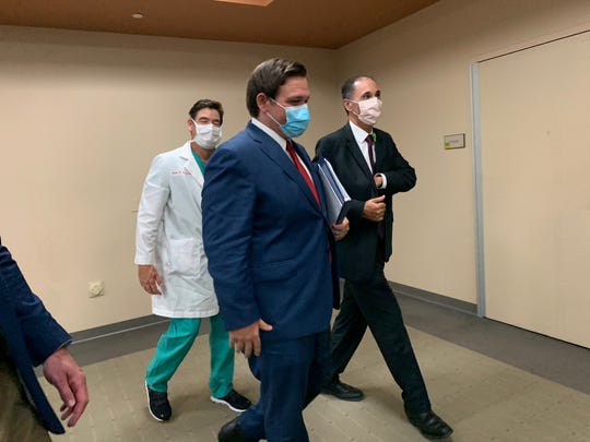 Governor Ron DeSantis held a press conference regarding COVID-19 at Lee Health on Friday, June 26, 2020, with physicians and officials at Lee Health.