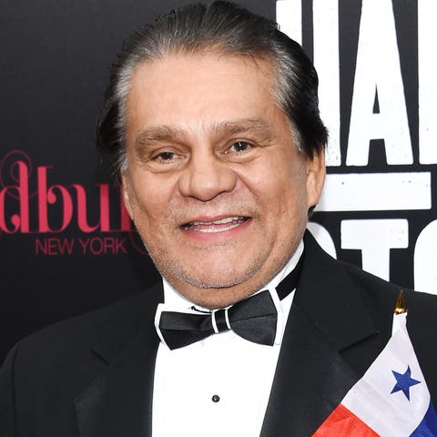 Former professional boxer Roberto Duran attends th
