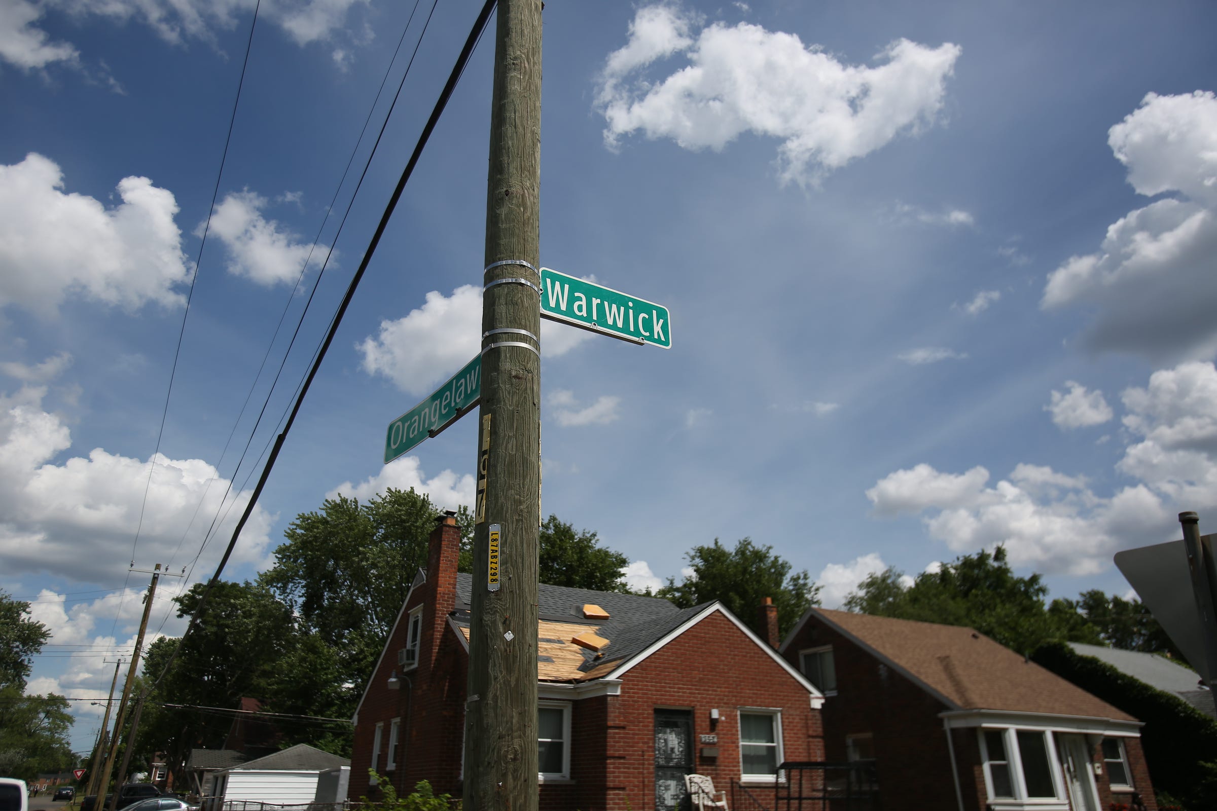 Warwick Street, a street on the westside of Detroit has been identified as being a neighborhood under a severe flood risk.