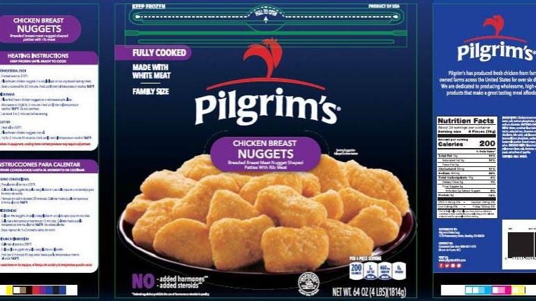 Recall alert: Nearly 60k pounds of chicken nuggets recalled for possible rubber contamination - USA TODAY