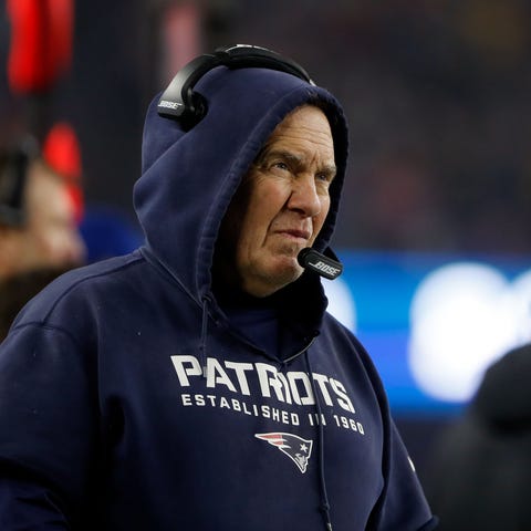 New England Patriots head coach Bill Belichick wat