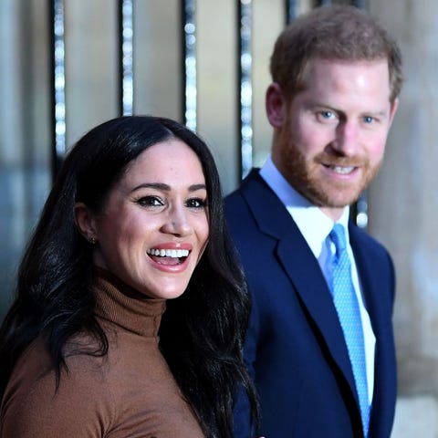 Britain's Prince Harry, Duke of Sussex, and Meghan