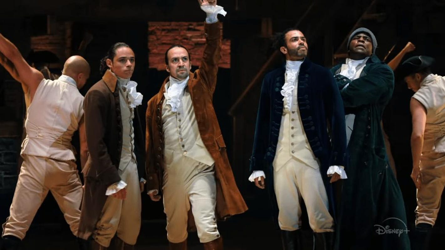 Review: 'Hamilton' comes home in rousing filmed version of stage sensation