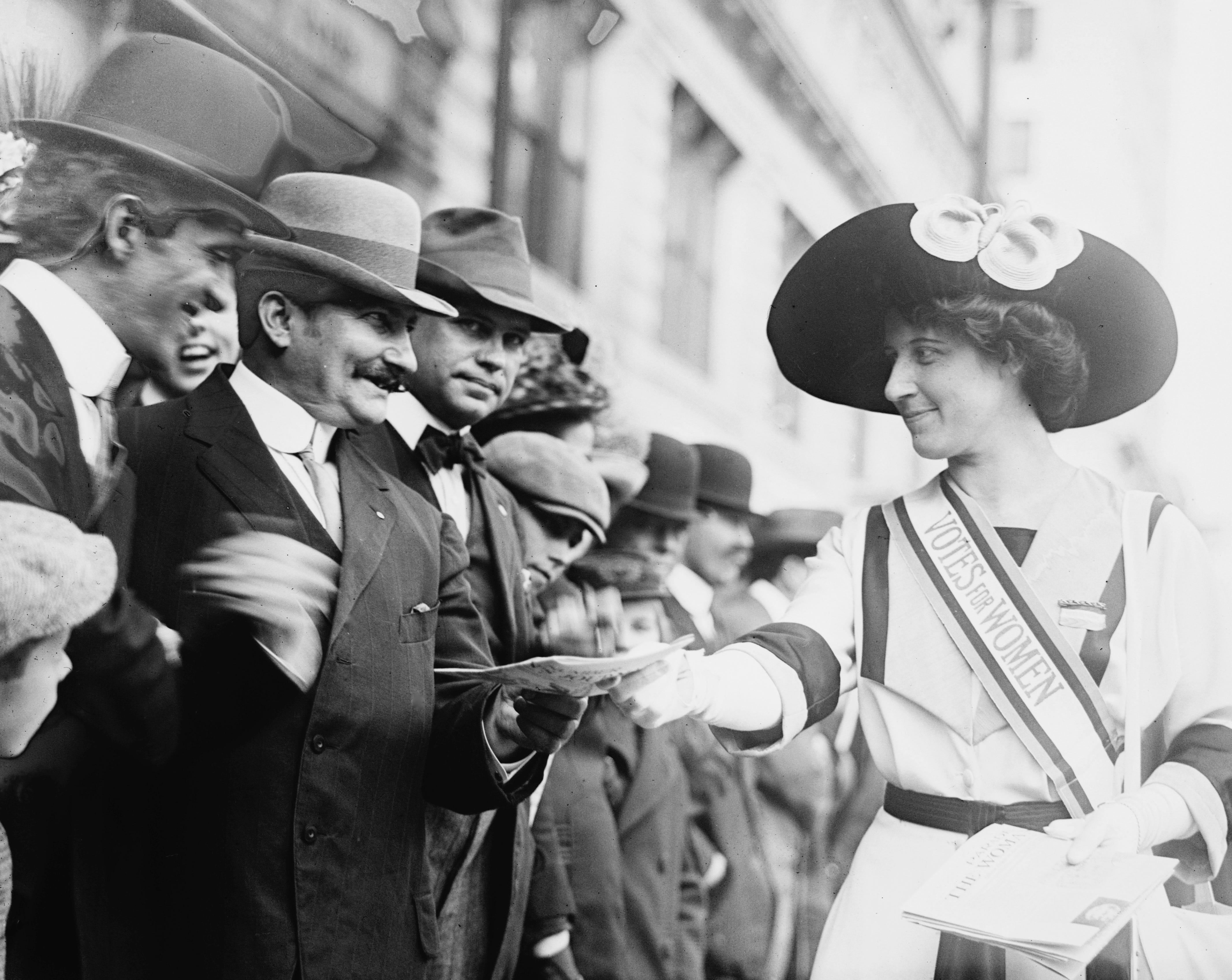 Inez Milholland crusades for the ability for women to vote in New York in 1912.