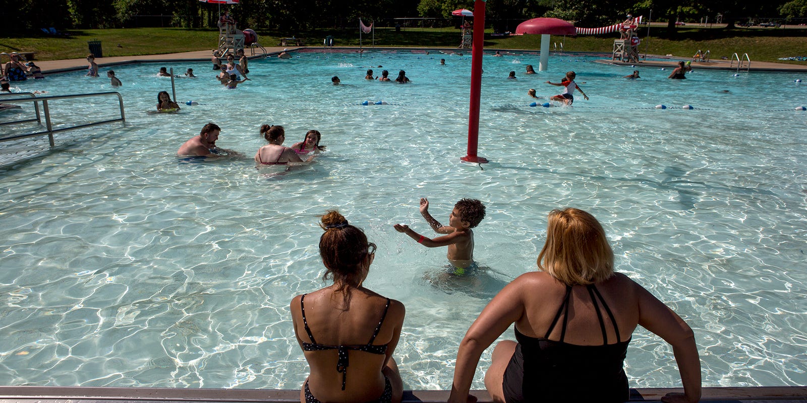Time to hit water in Licking County Family YMCA outdoor pool