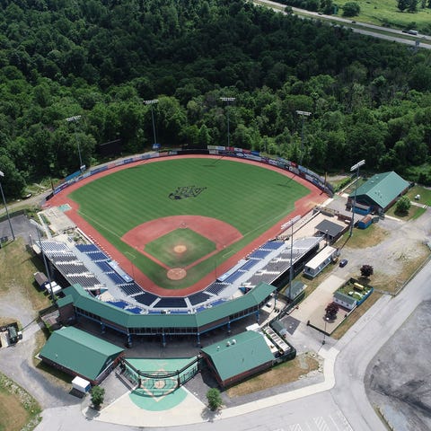 Drone images of the Dutchess Stadium in Fishkill o