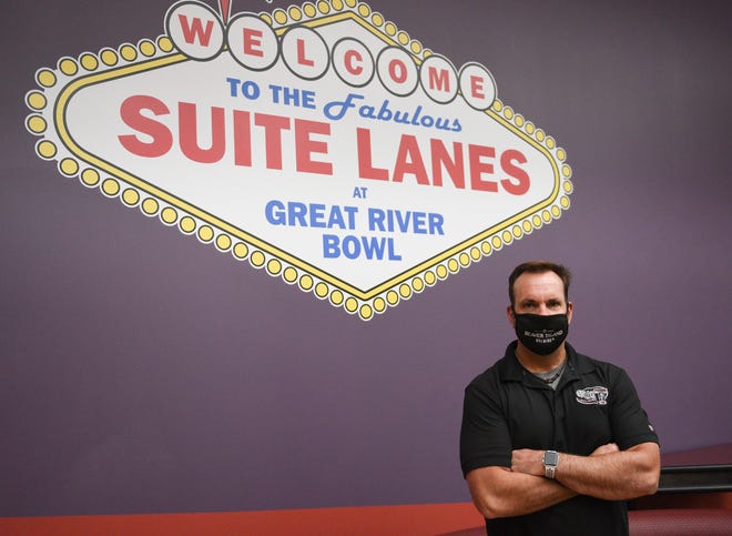 Jason Mathiasen, owner of Great River Bowl & Partners Pub, poses for a photo Tuesday, June 30, 2020, in Sartell.