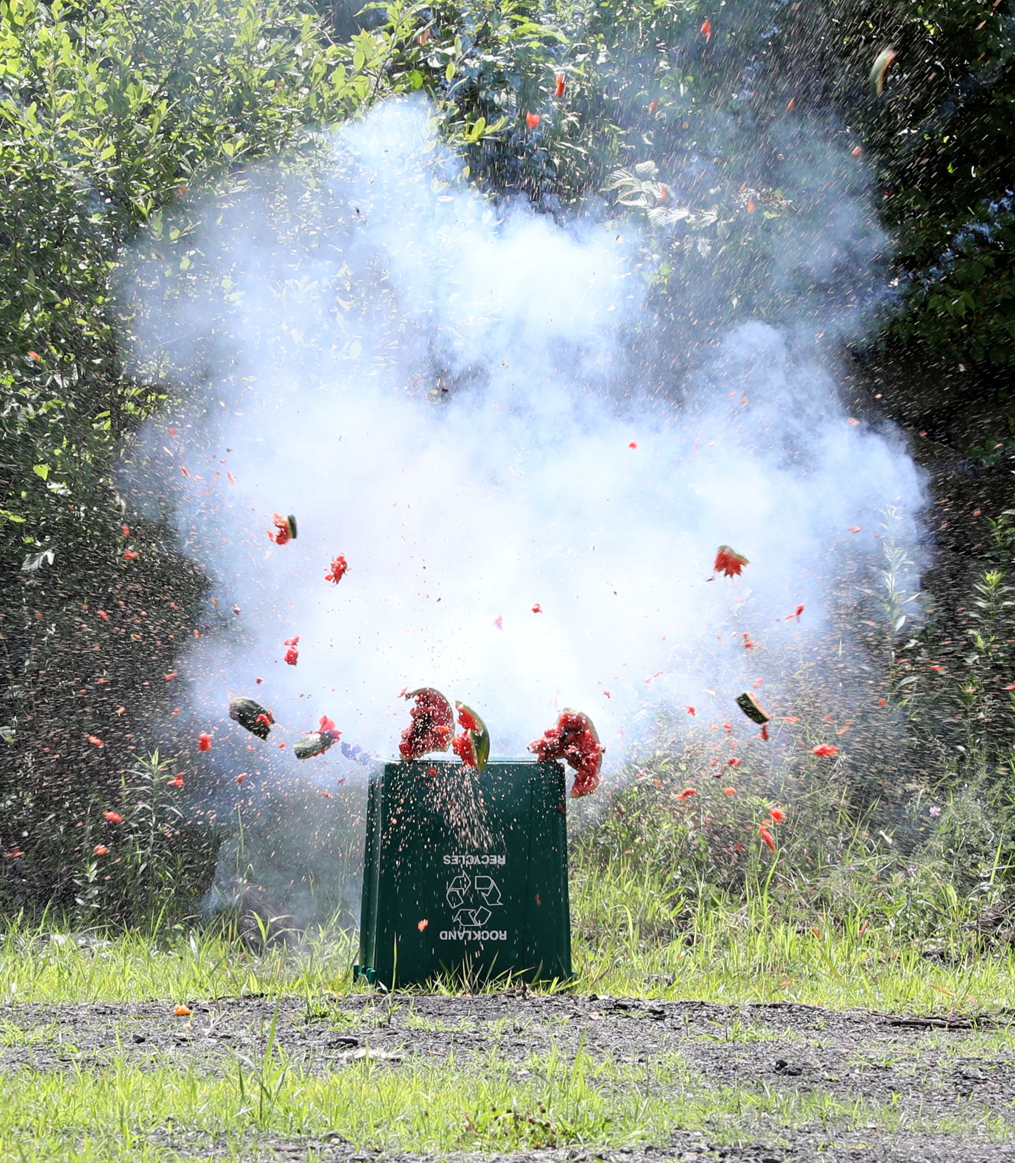 Fireworks safety demonstration in Rockland County
