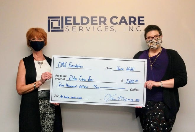 On July 1, the Elder Care Services CEO Jocelyne Fliger, MSW was presented a check for $5,000 by Pam Irwin, Executive Director of the Capital Medical Society Foundation. The grant will provide In-Home Senior Services to this vulnerable population.