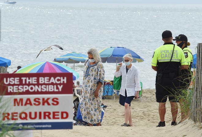 Nice Fourth of July weather has brought beach goers to Rehoboth Beach. Masks are required everywhere, whether you're on the beach, walking the boardwalk or riding a bike as COVID-19 cases are back on the rise. Police are reminding people and keeping an eye out on the beach, while lifeguards were handing out masks to those who did not have one.