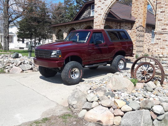 A photo provided by John Parks shows his fifth Bronco, a burgundy-colored 1996 Full-Size Bronco.