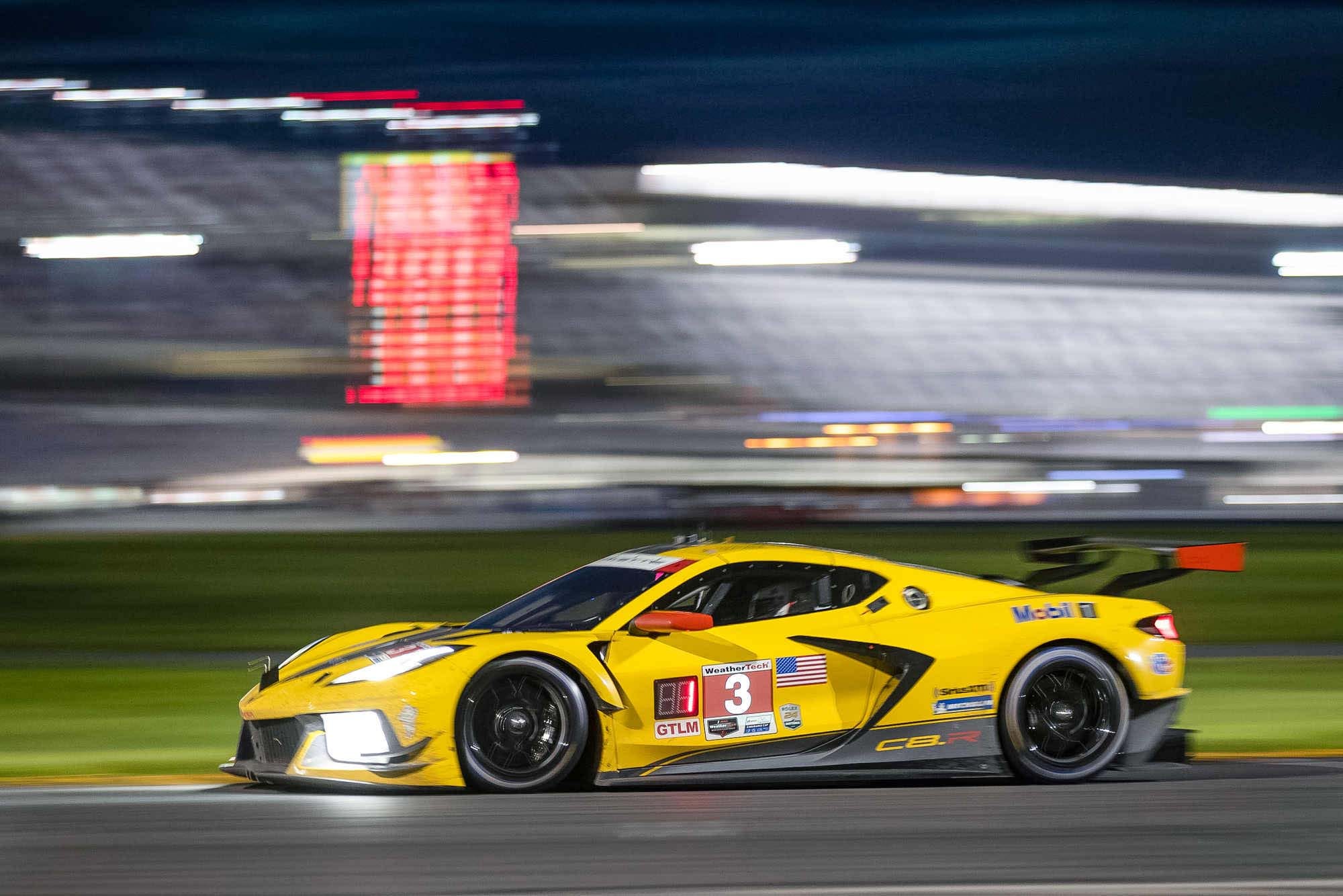 Piloted by Antonio Garcia and Jordan Taylor, the No. 3 Corvette C8.R race c...